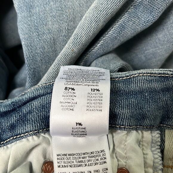 Mother high Waisted Looker Crop Denim Jeans In Chatterbox Embroidered Size 28 - Picture 8 of 15